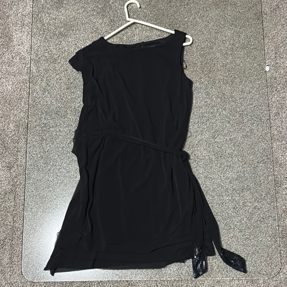 Vince Camuto Black Asymmetrical Sheath Dress
